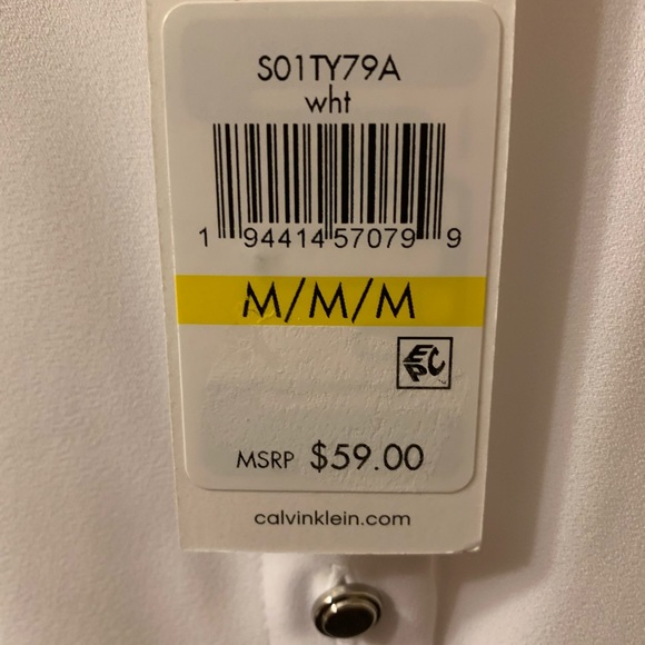 Calvin Klein Blouse, sz M, NWT $59.00 - Picture 4 of 16